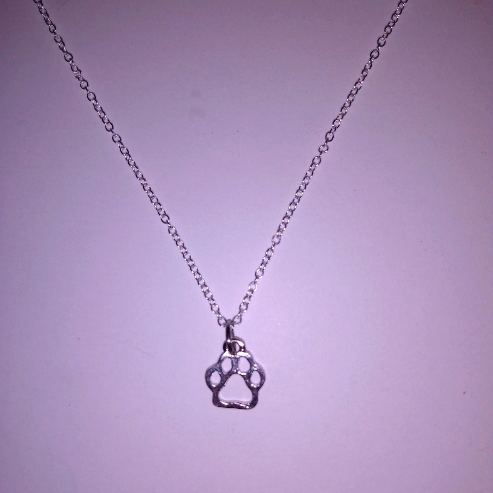 Paw print necklace
